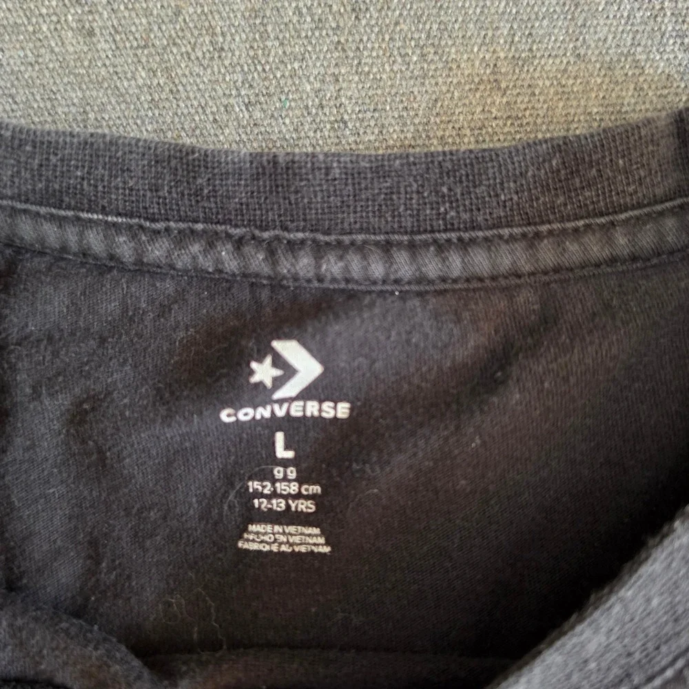 Converse Girls Black Rainbow Logo Stripe T-Shirt Dress Size L 12-13 Yrs
